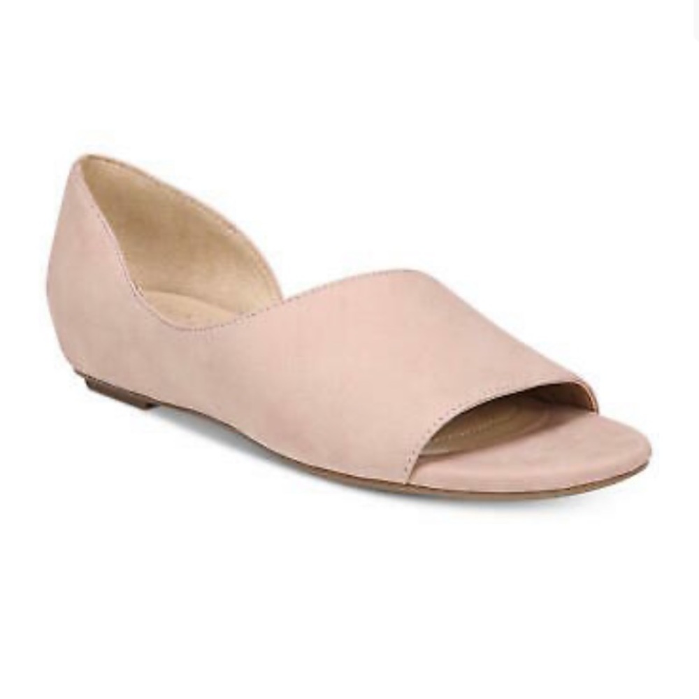 Naturalizer Womens Lucie Leather Open Toe Casual Slide size 8 Mauve